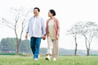 © Q88 - Elderly Asian couple in the park