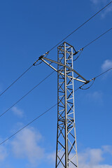 Wall Mural - Top of the transmission pole for a 110 kV power line in the Czech Republic