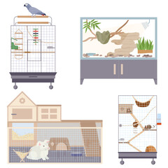 Poster - Exotic Pets Icons Set