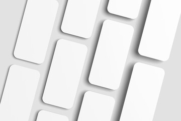 Multiple Smartphone Screen Mockup for showcasing your UI design to clients