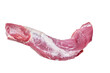 Raw pork tenderloin meat.  Isolated, transparent background.
