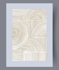 Wall Mural - abstract minimalism modern stripes wall art print. wall artwork for interior design. contemporary de