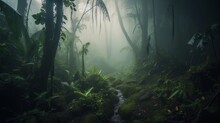 Rain Forest In The Fog