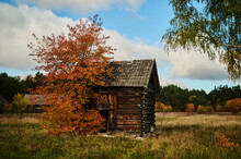 An Old Dilapidated Wooden Hut