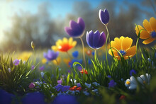 Blossoming Joy: Celebrating The Arrival Of Spring - Generative Ai