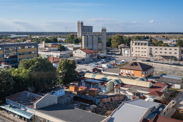 Wall Mural - Drone photo of Kavarna city on the Black Sea shore, Bulgaria