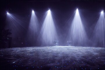 Wall Mural - abstract empty dance floor in nightclub, created with generative ai