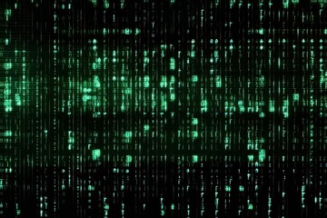 Fototapete - Abstract background, digital data matrix. Generative ai