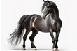 horse of the belgian warmblood breed, age 6, isolated on white Generative AI