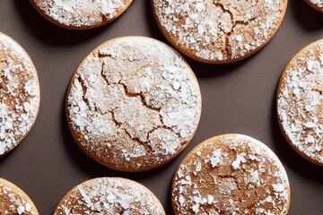 Sticker - Traditional Christmas sweet treat in form of gingerbread cookies, created with generative ai