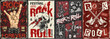 © DGIM studio - Rock forever set colorful flyers