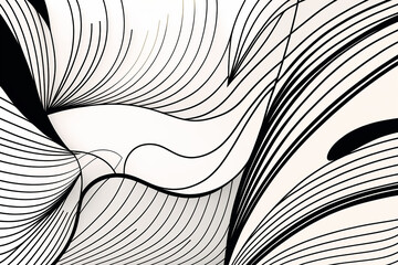 abstract line art background, hand drawn scribble curve lines style background with generative ai te