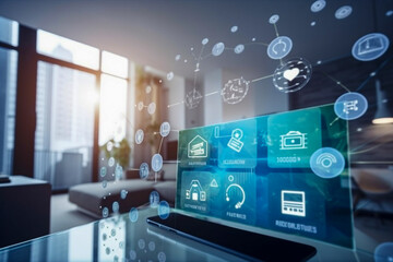 Smart home management system using augmented reality, concept future, generative ai