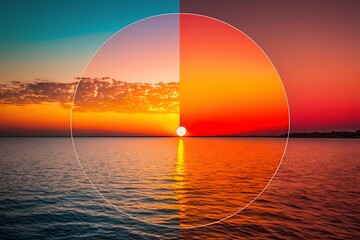 Wall Mural - sunset created using ai generative technology