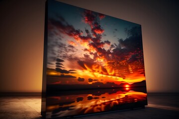Wall Mural - sunset created using ai generative technology
