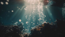 Glittering Ocean Reflections - Generative Ai