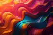 © ADDICTIVE STOCK - Abstract colorful Metallic Wavy Background. Generative AI