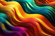 © ADDICTIVE STOCK - Abstract colorful Metallic Wavy Background. Generative AI