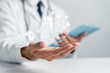 © Kiattisak - Doctor holding virtual human brain with ai artificial brain technology, idea creative intelligence thinking or Awareness or mental health care in futuristic.
