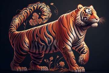 Tiger. Chinese New Year.
