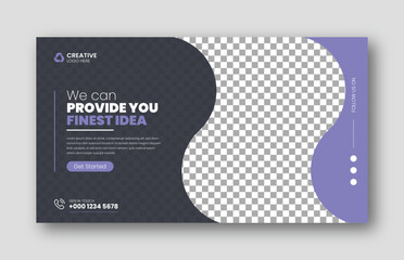 Wall Mural - Business youtube thumbnail and web banner template