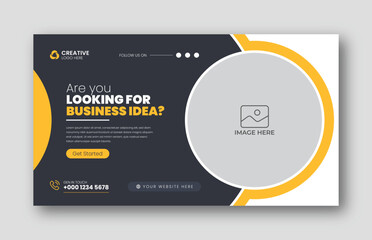 business youtube thumbnail and web banner template