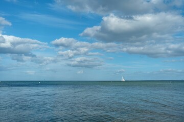 Poster - Beautiful view of the Baltic sea under a blue sky in summer in Rodby, Denmark