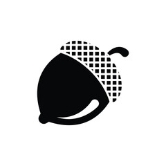 Wall Mural - nut acorn icon vector