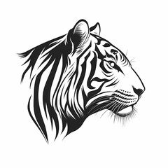 Sticker - Tiger Tattoo. Generative AI