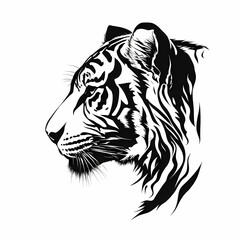 Sticker - Tiger Tattoo. Generative AI