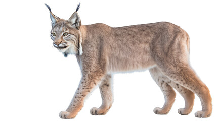 Wall Mural - forrest lynx isolated on white transparent background png. generative ai