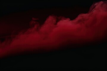 Wall Mural -  a red cloud of smoke on a black background with a black background.  generative ai