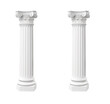 Architectural white columns Ionic order 3D isolated on transparent png background. Generative ai