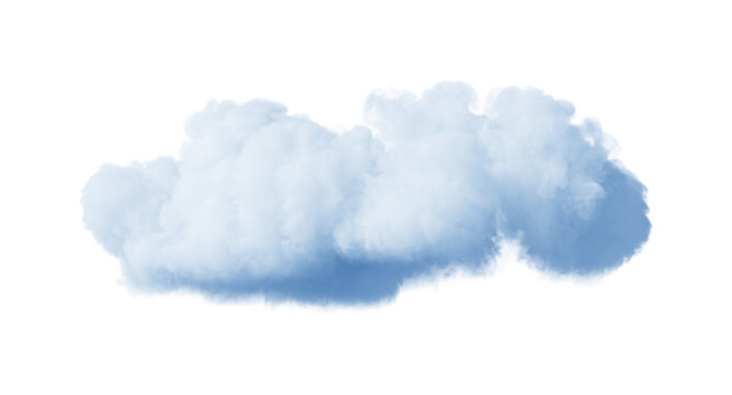 Wall Mural -  - 3d render of realistic white cloud isolated on transparent background