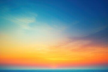 Canvas Print -  the sun is setting over the ocean with a boat in the water.  generative ai