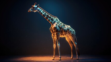 Wall Mural - last giraffe. created with generative ai.