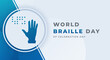 World Braille Day Celebration Vector Design Illustration for Background, Poster, Banner, Advertising, Greeting Card
