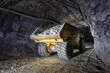Dump truck filled with ore underground at a mine in Australia