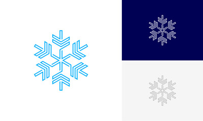 Wall Mural - snowflakes logo design vector