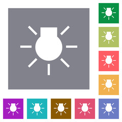 Poster - Car parking lights indicator solid square flat icons