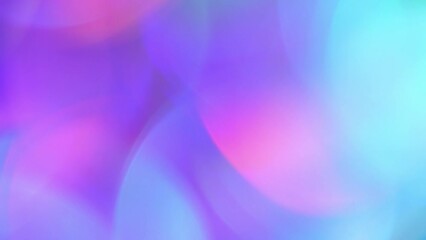 Wall Mural - Circular Motion Of Huge Bokeh Moving Background. Blue And Purple Bokeh Lights movement with Light Leaks Reflections. Large Defocused circles abstract motion background. 4K.