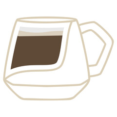 Poster - Isolated colored abstract coffee cup icon Vector