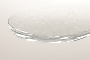 Wall Mural - wavy glass background, transparent glass on white backdrop, glass surface