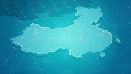 china map digital cyber background
