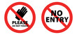 © BRAYAN - vector image set of 2 forbidden icons with red lines