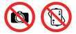 © BRAYAN - vector image set of 2 forbidden icons with red lines