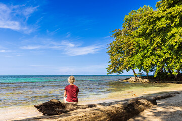 Wall Mural - person on the beach