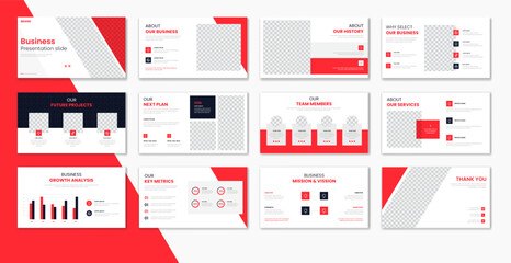 Wall Mural - Corporate template presentation design and page layout design, business presentation slideshow for brochure, company profile, website report, finance vector