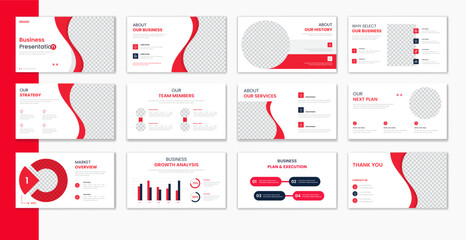 Wall Mural - Corporate template presentation design and page layout design, business presentation slideshow for brochure, company profile, website report, finance vector