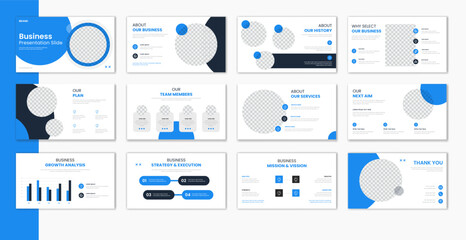 Wall Mural - Corporate template presentation design and page layout design, business presentation slideshow for brochure, company profile, website report, finance vector